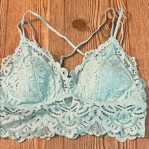 SO Lace Bralette in Light Aqua